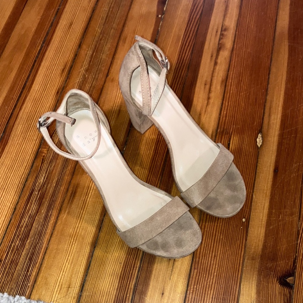 A New Day Nude Strap Block Heel